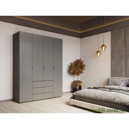 Шафа розпашна для одягу Doros Гелар 155х49,5х203,4 Графіт