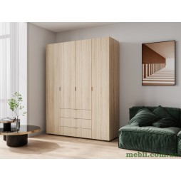 Шафа розпашна для одягу Doros Гелар 155х49,5х203,4 Дуб сонома