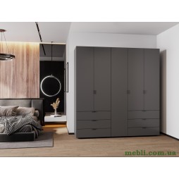 Комплект шаф для одягу Doros Гелар (2 шт.) 193,7х49,5х203,4 Графіт