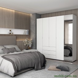 Комплект шаф для одягу Doros Гелар (2 шт.) 194х49,5х203,4 Дзеркало/Білий