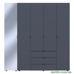 Комплект шаф для одягу Doros Гелар (2 шт.) 194х49,5х203,4 Дзеркало/Графіт