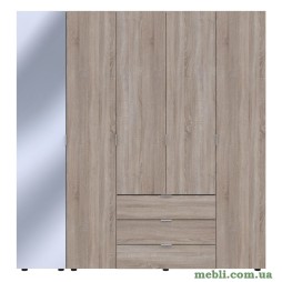 Комплект шаф для одягу Doros Гелар (2 шт.) 194х49,5х203,4 Дзеркало/Дуб сонома