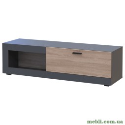 Тумба під телевізор Doros Дана 140х41,6х40 Графіт/Дуб сонома