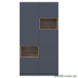 Шафа для одягу з нішою Doros Дейл 115,2х52х220 Графіт/Дуб евок