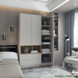 Шафа для одягу з нішою Doros Дейл 150х52х220 Кашемір/Дуб артизан