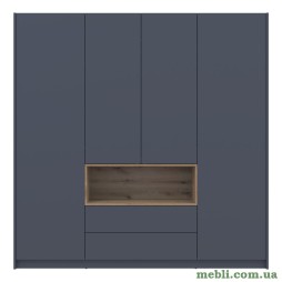 Шафа для одягу з нішою Doros Дейл 206х52х220 Графіт/Дуб евок