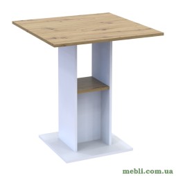 Стіл на кухню Doros Коуд 70х70х74 Білий/Дуб артизан
