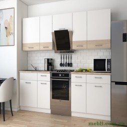 Кухня модульна Лея Doros 260х60х250 Білий/Дуб сонома