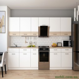 Кухня модульна Лея Doros 340х60х250 Білий/Дуб сонома