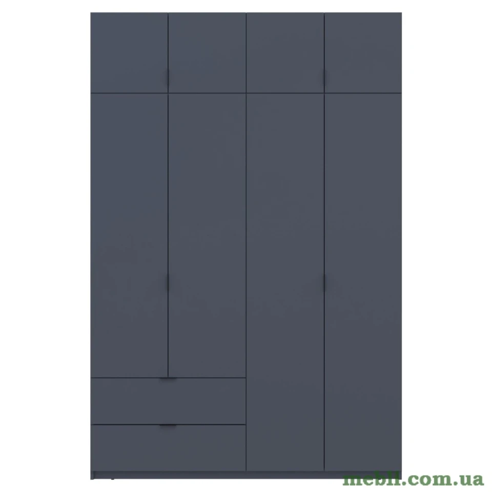 Шафа розпашна с антресолью Doros Лукас 160х50х240 Графіт