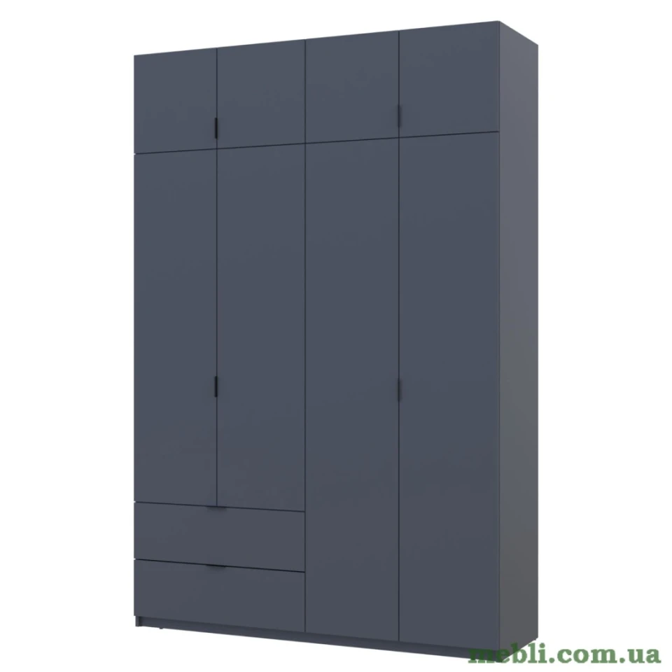 Шафа розпашна с антресолью Doros Лукас 160х50х240 Графіт