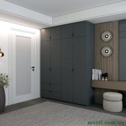 Шафа розпашна с антресолью Doros Лукас 180х50х240 Графіт