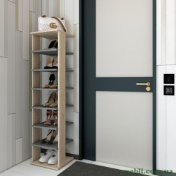 Полиця для взуття Doros Паоло 38,4х38,4х153,4 Дуб сонома/Графіт