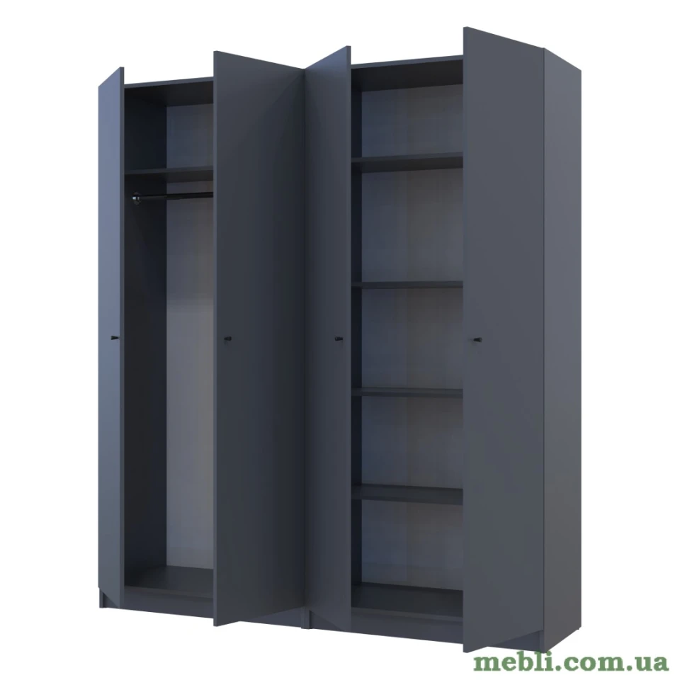 Комплект шаф для одягу з полицями Doros Промо (2 шт.) 180х48х204 Графіт