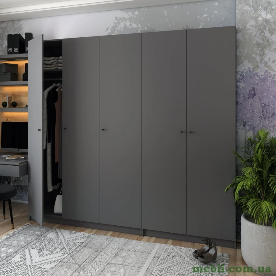 Комплект шаф для одягу Doros Промо (2 шт.) 225х48х204 Графіт