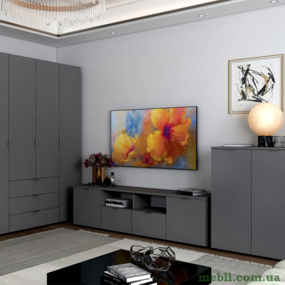 Тумба під ТВ Doros Рон 4 180х38х50 Графіт
