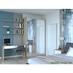 Шафа-купе двохдверна Doros Сіті 24 140х60х240 Дуб сонома/2 Дзеркала