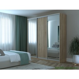 Шафа-купе трьохдверна Doros Сіті 24 238х60х240 Дуб сонома/2 Дзеркала