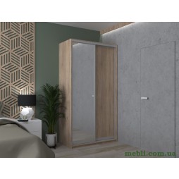 Шафа-купе двохдверна Doros Сіті Лайт 120х45х225 Дуб сонома/1 Дзеркало