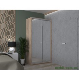 Шафа-купе двохдверна Doros Сіті Лайт 120х45х225 Дуб сонома/2 Дзеркала