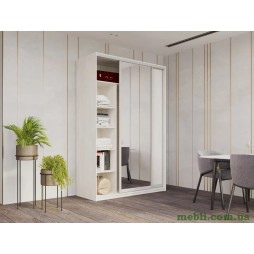 Шафа-купе двохдверна Doros Сіті Лайт 120х60х225 Біле дерево/1 Дзеркало