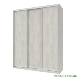 Шафа-купе трьохдверна Doros Сіті Лайт 180х60х225 Біле дерево