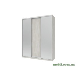Шафа-купе трьохдверна Doros Сіті Лайт 180х60х225 Біле дерево/2 Дзеркала