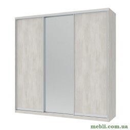 Шафа-купе трьохдверна Doros Сіті Лайт 225х60х225 Біле дерево/1 Дзеркало