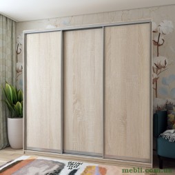 Шафа-купе трьохдверна Doros Сіті Лайт 225х60х225 Дуб сонома