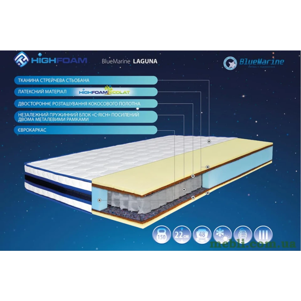 Матрац Highfoam BlueMarine Laguna 90х200
