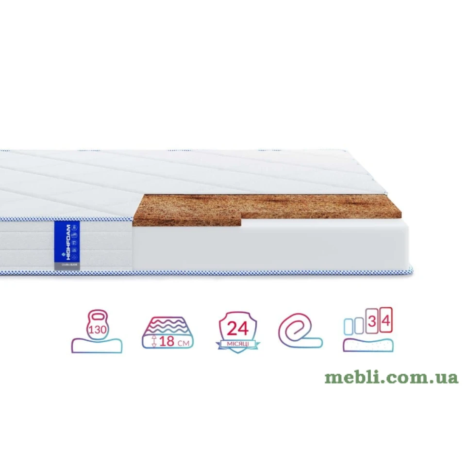 Матрац Highfoam Obeliks Elios нестандартний розмір грн/кв.м