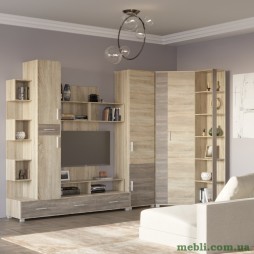 Стінка Еверест Бриз/Пенал 15/Кутова шафа ШКУ-14/Пенал 18 сонома+трюфель