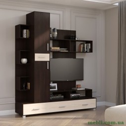 Стінка для вітальні Еверест Бриз венге/дуб молочний