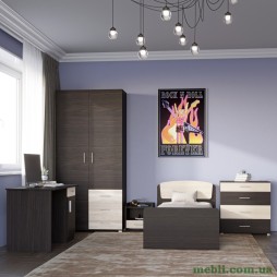 Спальня Дитяча Еверест Бриз Комплект 13 (модульна - 5 елементів) венге/дуб молочний