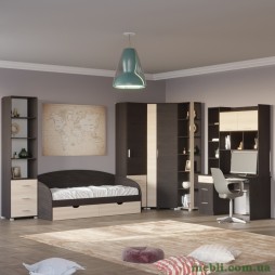 Спальня Дитяча Еверест Бриз Комплект 5 (модульна - 6 елементів) венге/дуб молочний