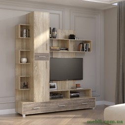 Стінка для вітальні Еверест Бриз сонома/трюфель