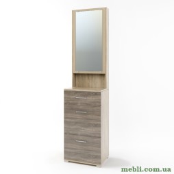 Тумба для взуття з дзеркалом Еверест Бриз ТО-4 50х38х210 сонома/трюфель