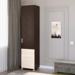 Шафа-пенал закрита Еверест Бриз-15 венге/дуб молочний