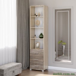 Шафа-пенал відкрита з ящиками Еверест Бриз-16 сонома/трюфель