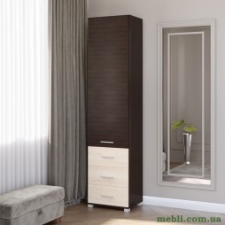 Шафа-пенал закрита з ящиками Еверест Бриз-17 венге/дуб молочний