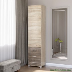 Шафа-пенал закрита з ящиками Еверест Бриз-17 сонома/трюфель