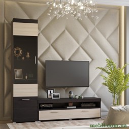 Вітальня Еверест Британія Комплект 5 (2 елементи) венге/дуб молочний