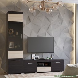 Вітальня Еверест Британія Комплект 6 (2 елементи) венге/дуб молочний