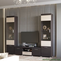 Вітальня Еверест Британія Комплект 7 (3 елементи) венге/дуб молочний