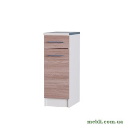 Кухонний модуль нижній з шухлядою Еверест Еко 300 (зі стільницею) ясень шимо темний+білий 30х46х82