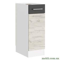 Кухонний модуль нижній з шухлядою Еверест Еко 300 дуб крафт білий/графіт/білий 30х46х82