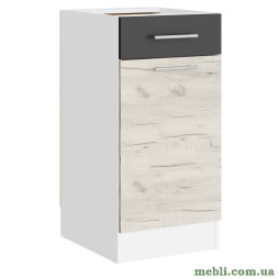 Кухонний модуль нижній з шухлядою Еверест Еко 400 дуб крафт білий/графіт/білий 40х46х82