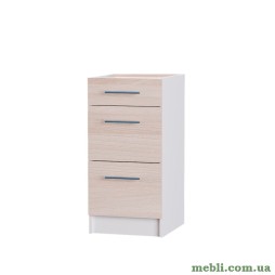 Кухонний модуль на 3 ящики Еверест Еко 400 ясень шимо світлий+білий (без стільниці) 40х46х82