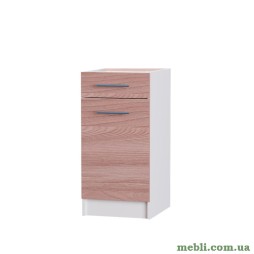 Кухонний модуль нижній з шухлядою Еверест Еко 400 ясень шимо темний+білий (без стільниці) 40х46х82