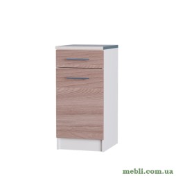 Кухонний модуль нижній з шухлядою Еверест Еко 400 ясень шимо темний+білий (зі стільницею) 40х46х82